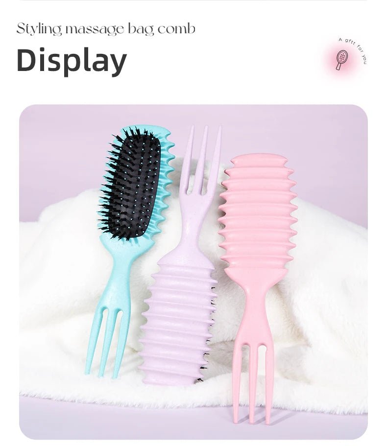 Candy Curly Hair Styling Brush - Nylon Bristle Detangling Comb - lily supply