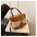 2026 New Arrival Women's Retro Box Bag Trendy Color Block Design, Versatile Top-handle/Shoulder/Crossbody Bag Compact & Stylish