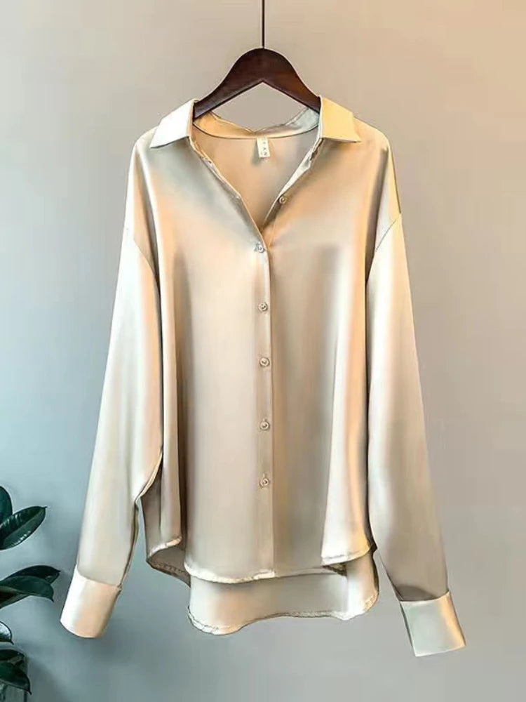 Women's Silk Acetate Office Blouse