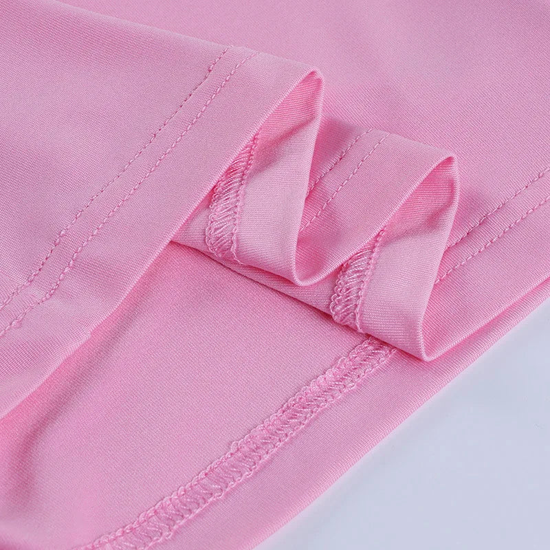 Women's Halter V-Neck Pink Corset Cami Top