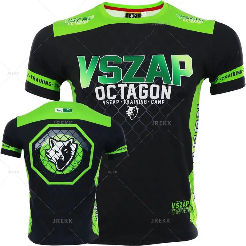 Muay Thai Boxing Sports T-Shirt - Running Fitness Outdoor Wrestling Tracksuit