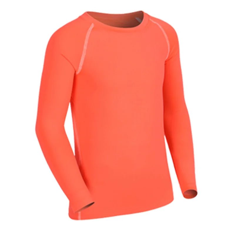 Kids Children Boy Girl Running Long T Shirt Fitness Sport Basketball Football Gym Sportswear Soccer Hiking Undershirt jerseys 6 - lily supply