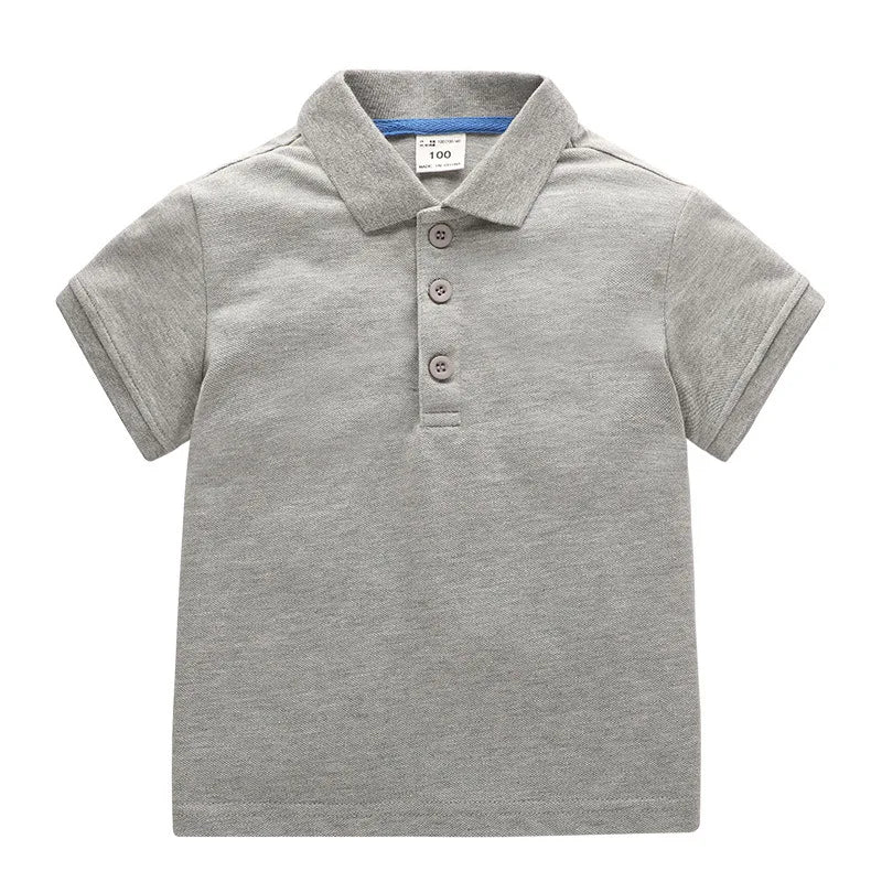 Kids Solid Cotton Polo Shirt Ages 1-10