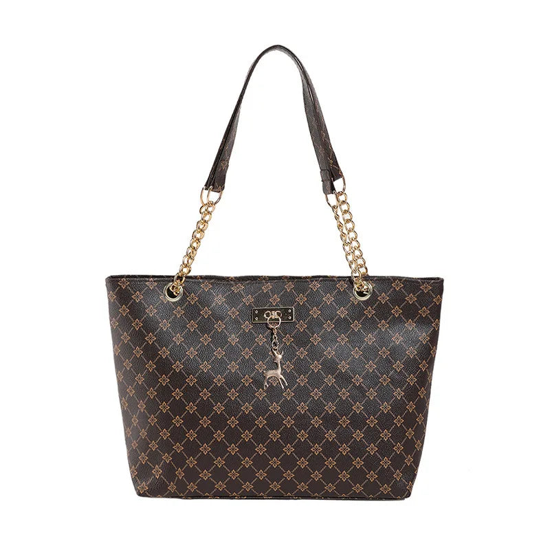Women's Large Capacity Luxury Print Tote Bag - Trendy Shoulder Purse