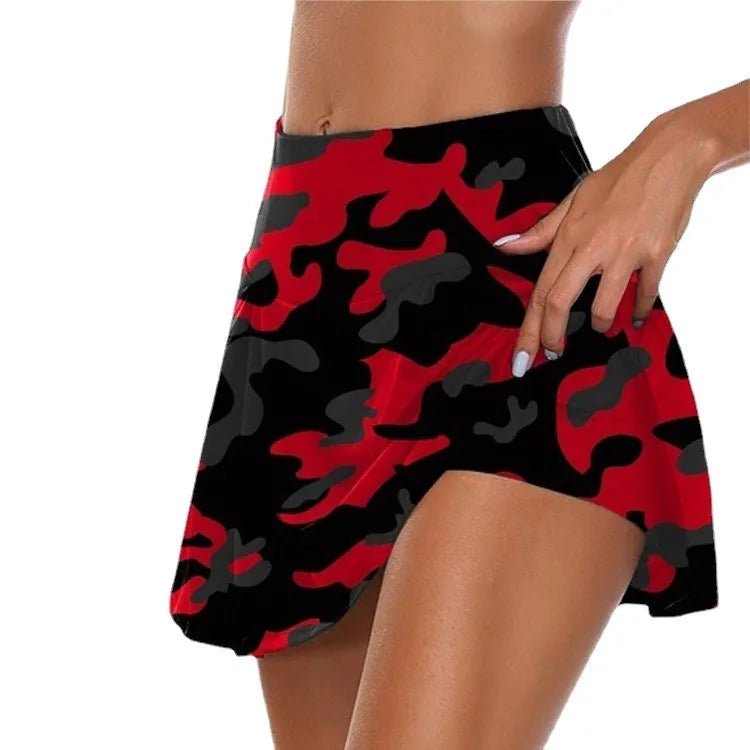 Tennis for Women Dance Fitness Solid Sports Skirts Women Tennis Running Skort Active Athletic Yoga Fitness Skirt Short - lily supply