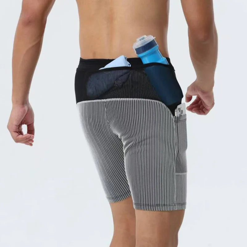 Men's Marathon Running Shorts – Compression Liner & Back Mesh Pocket