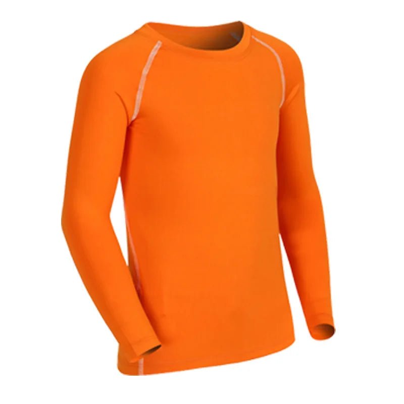 Kids Children Boy Girl Running Long T Shirt Fitness Sport Basketball Football Gym Sportswear Soccer Hiking Undershirt jerseys 6 - lily supply