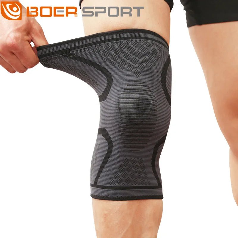 Knitted sports knee pads, running basketball, cycling fitness, anti slip, breathable nylon knee pads for men and women - lily supply