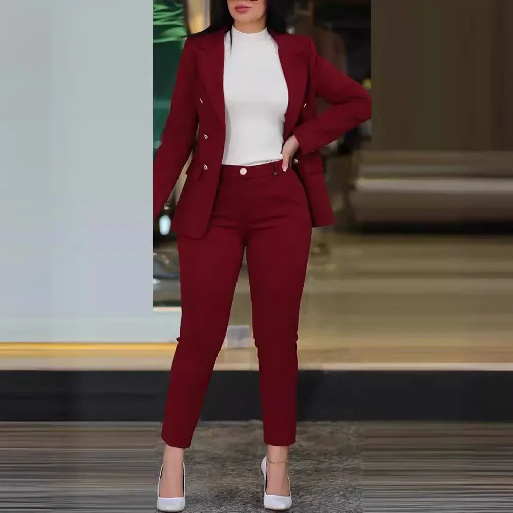 Women's Blazer & Work Pants Set