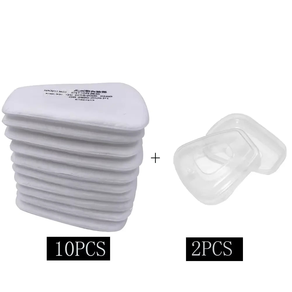 6001/6002/6004 Cartridge Box 5N11 Cotton Filters Sets For 3m 6200/7502/6800 Dust Gas Mask Respirator Chemical Painting Spraying - lily supply