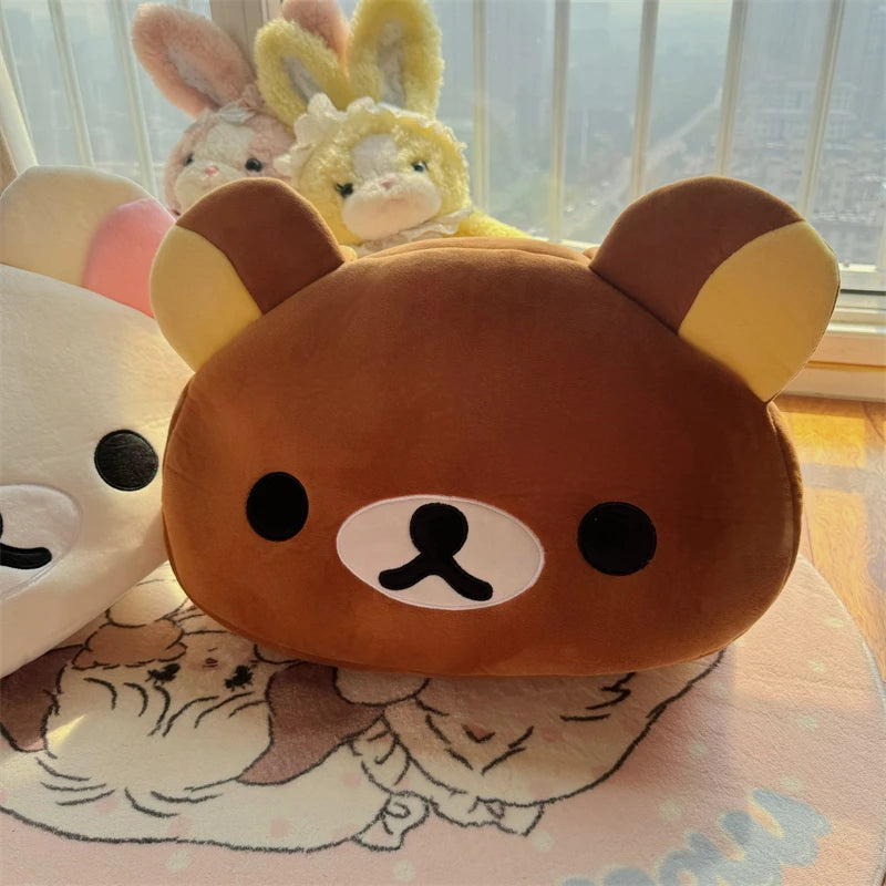Kawaii Rilakkuma Plush Tote Bag - Cute Bear Cartoon Shoulder Bag