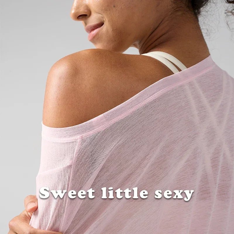 Women's Fitness Sports T-shirt Summer Loose Short Sleeve Quick Drying Gym Running Top Female Leisure Clothing👚 - lily supply