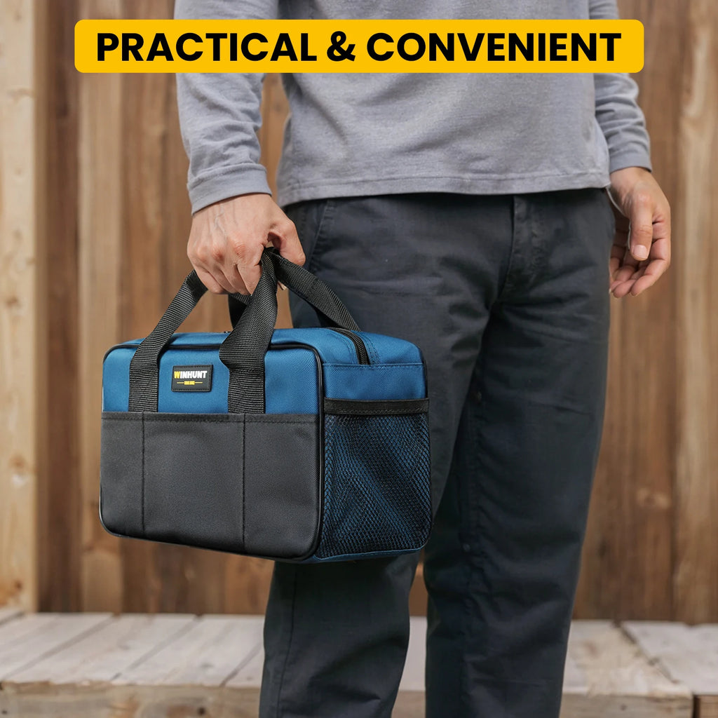 Heavy Duty Tool Tote Bag - 14 Inch Storage Organiser with Multiple Pockets