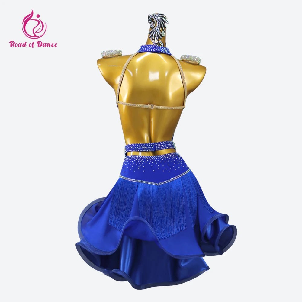 Women's Dress Latin Dance Suit Girls Ballroom Stage Costume Female Clothes 2026 Sexy Elegant Evening Short Skirt Girls Prom Wear - lily supply
