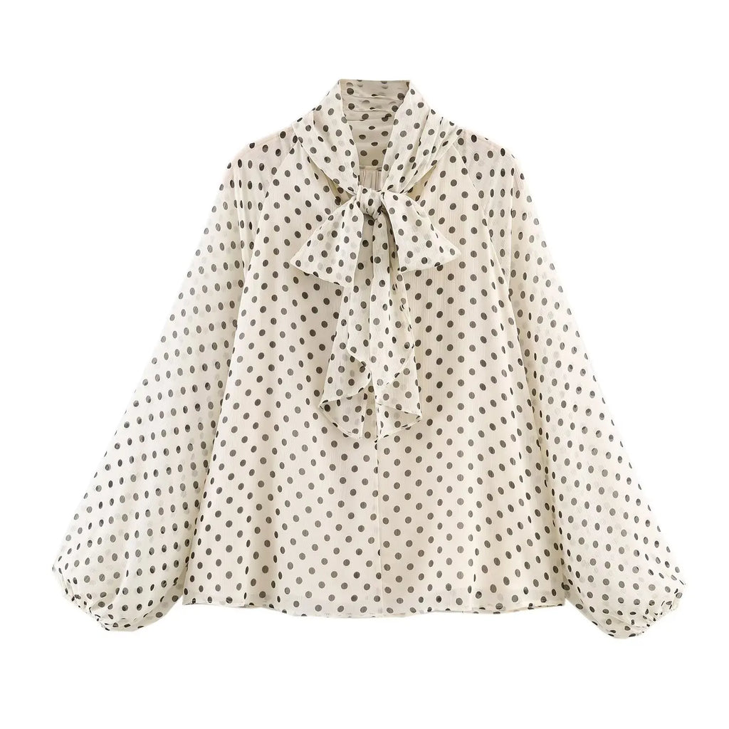 Women's Vintage Polka Dot Dress – Retro Casual Style