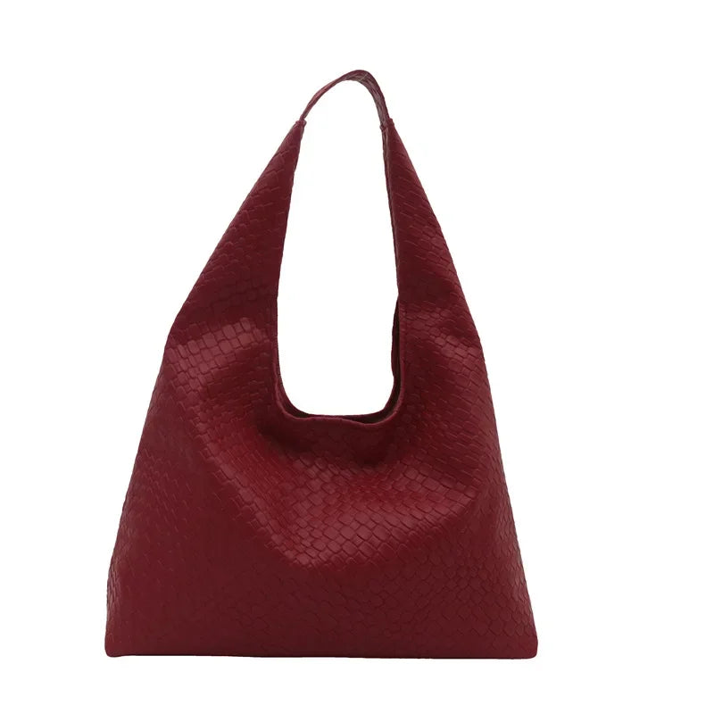 Minimalist Hobo Tote Bag - Retro Elegant Large Capacity Shoulder Bag