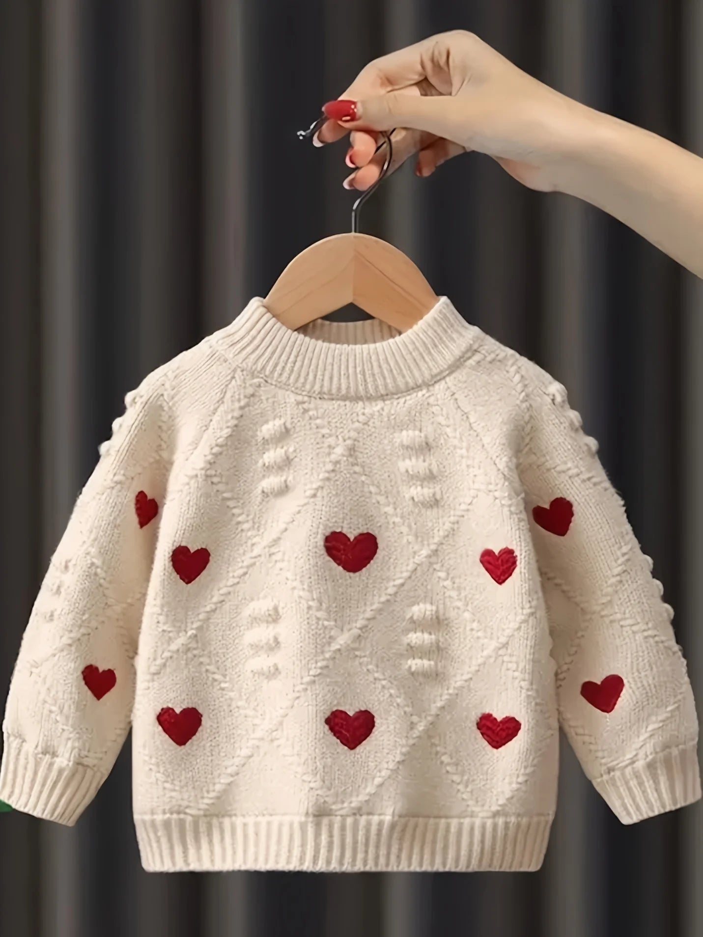 Girls Sweater Spring & Fall New Style Children's Tops Girls Thickened Knitted Bottoming Shirt - lily supply