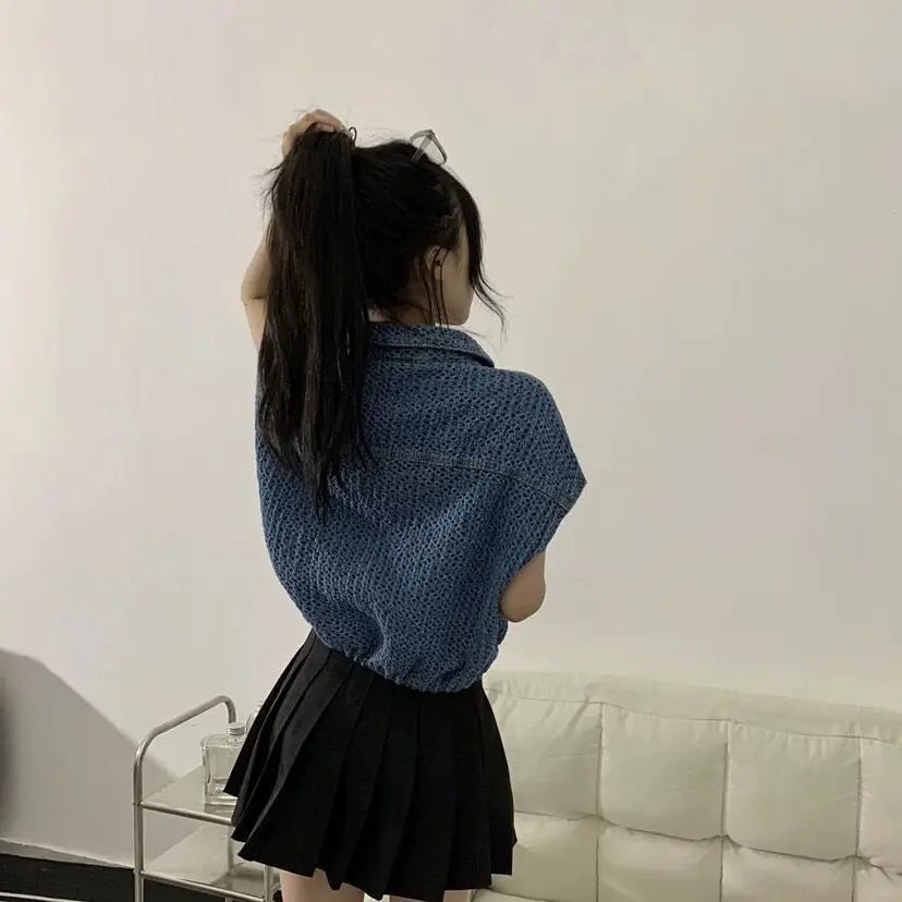 T-shirt Women 2024 Summer Vintage Cotton Vest Casual Office Lady Mori Girl Style Girls Tops - lily supply