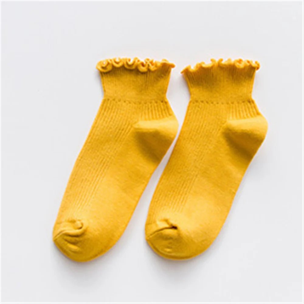 Fashion Lace Ruffles Soft Cotton Women Socks - lily supply