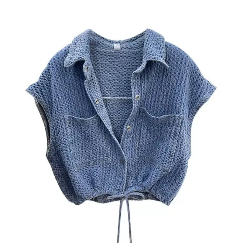 T-shirt Women 2024 Summer Vintage Cotton Vest Casual Office Lady Mori Girl Style Girls Tops - lily supply