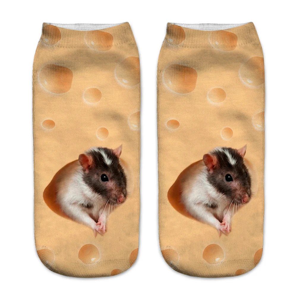 Women's 3D Animal Print Kawaii Funny Socks – Novelty Casual Socks - lily supply