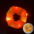 10pc LED Light Up Hair Scrunchie - Elastic Satin Party Ponytail Holder - lily supply