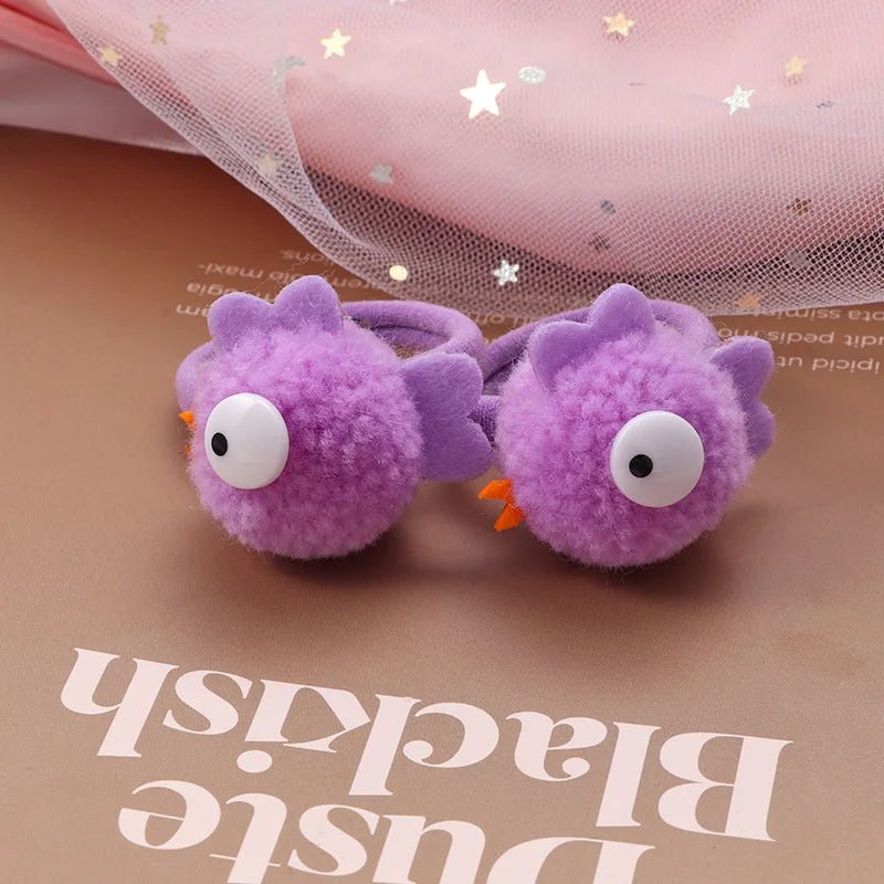 Furry Rabbit Ears Scrunchie Headbands - Korean Girls Hair Accessories - lily supply