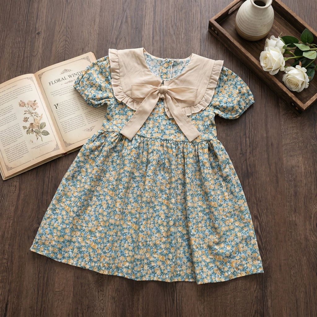 Girls' Floral Dress, Summer Hot - Selling Style, Internet Celebrity Children's Dress, Stylish Little Girl Dress - lily supply