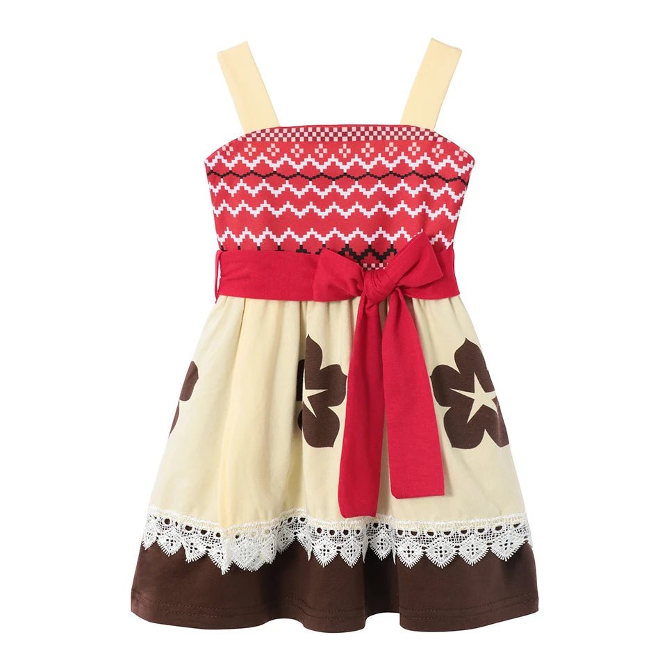 Children's Casual Dress for Girls Mermaid Rapunzel Dress One - Shoulder Sling Short Sleeve Princess Costume Summer Casual Vest - lily supply