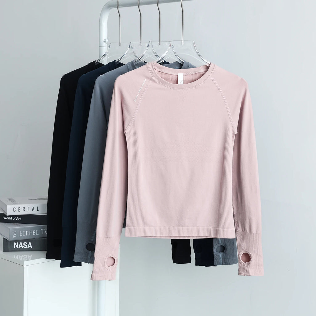 Women's Outdoor Sports Shirt Yoga Wear Fitness T-Shirt Running Workout Tops T-shirt Female Sportswear Exercise Gym Clothing - lily supply