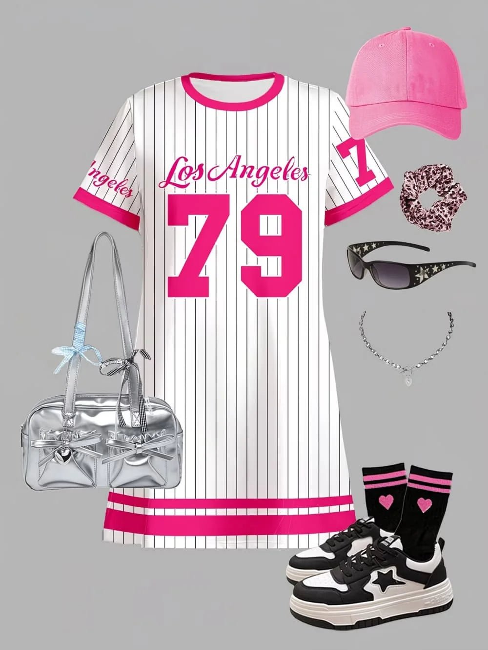 Girls Sports Jersey Dress Number 3D Print Crew Neck Short Sleeve Summer Dresses Outdoor Baseball Sport Style Causal Girl Clothes - lily supply