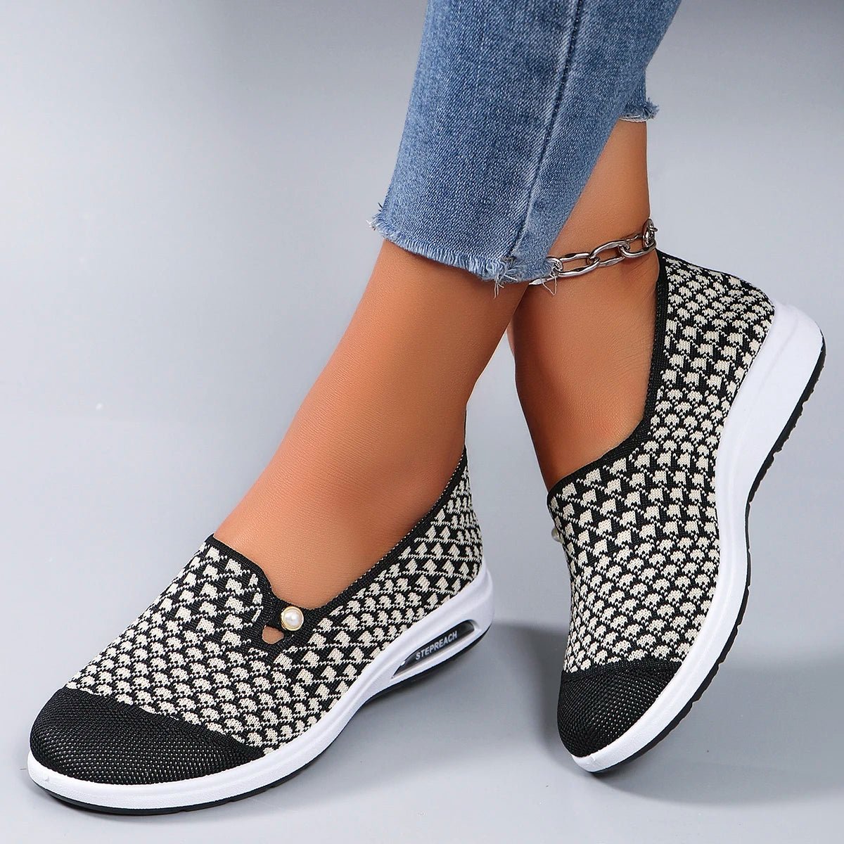 Spring new women's sports shoes, fashionable, breathable, lightweight, non - slip, wear - resistant, casual sports shoes, flat shoes - lily supply