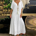 Women's Lace V-Neck Elegant Long Dress