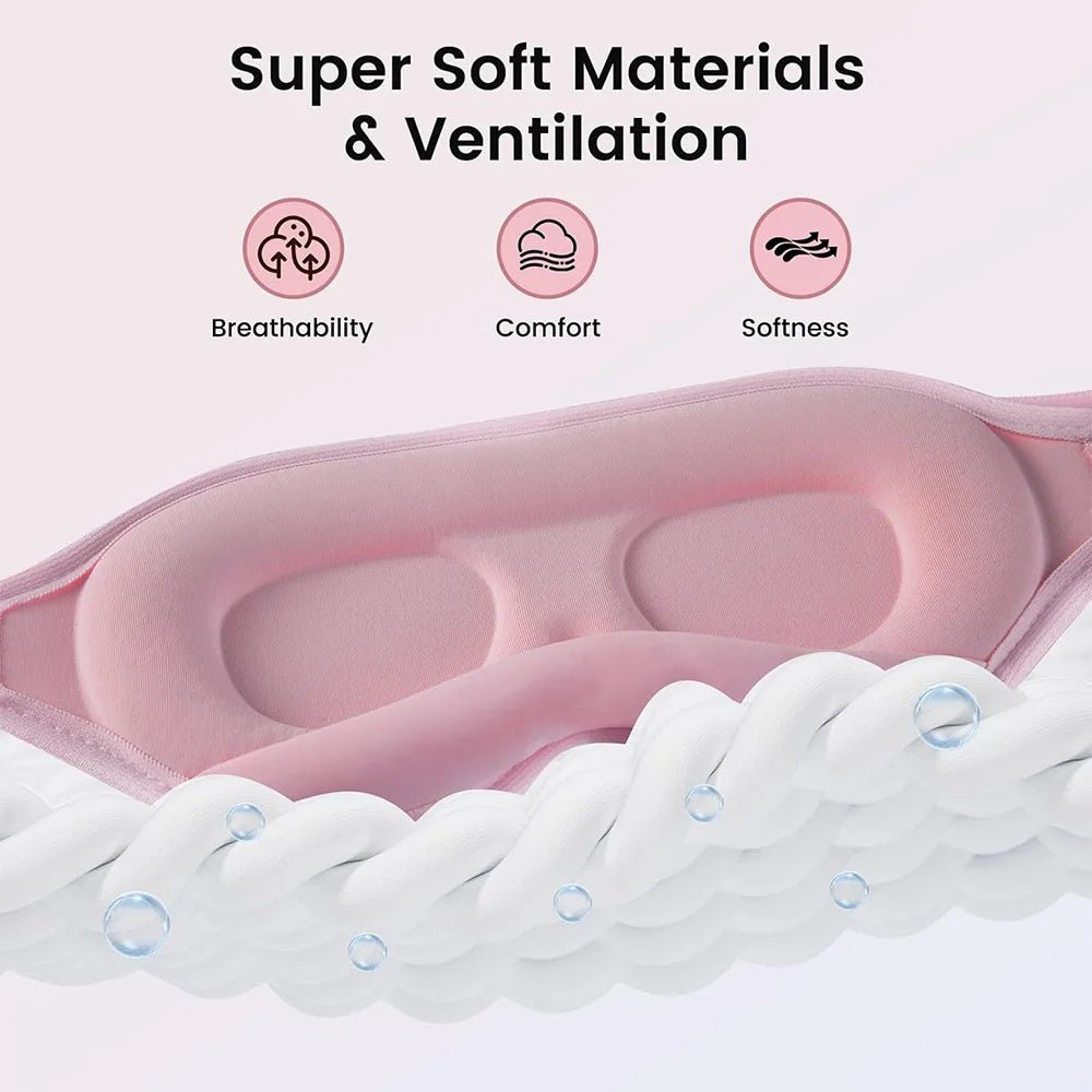 3D - shaped men's and women's sleep eye masks provide perfect light - blocking, are soft and comfortable, suitable for travel A - DH - lily supply