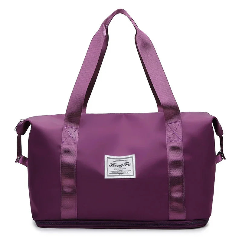 Carry On Travel Duffle Bag Nylon Waterproof Sports Gym Tote Bags for Women Large Capacity Storage Luggage Handbag 2026