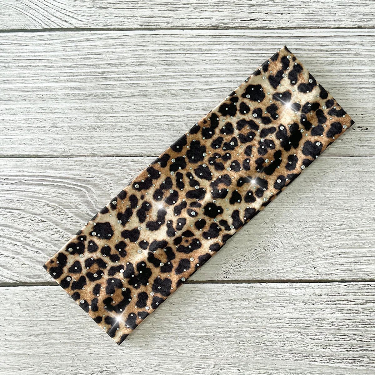 1pc Fashion Women Headband Rhinestone Leopard Printed Hairband Hair Accessories For Lady Girls Shopping Face Wash Turban Bandana - lily supply