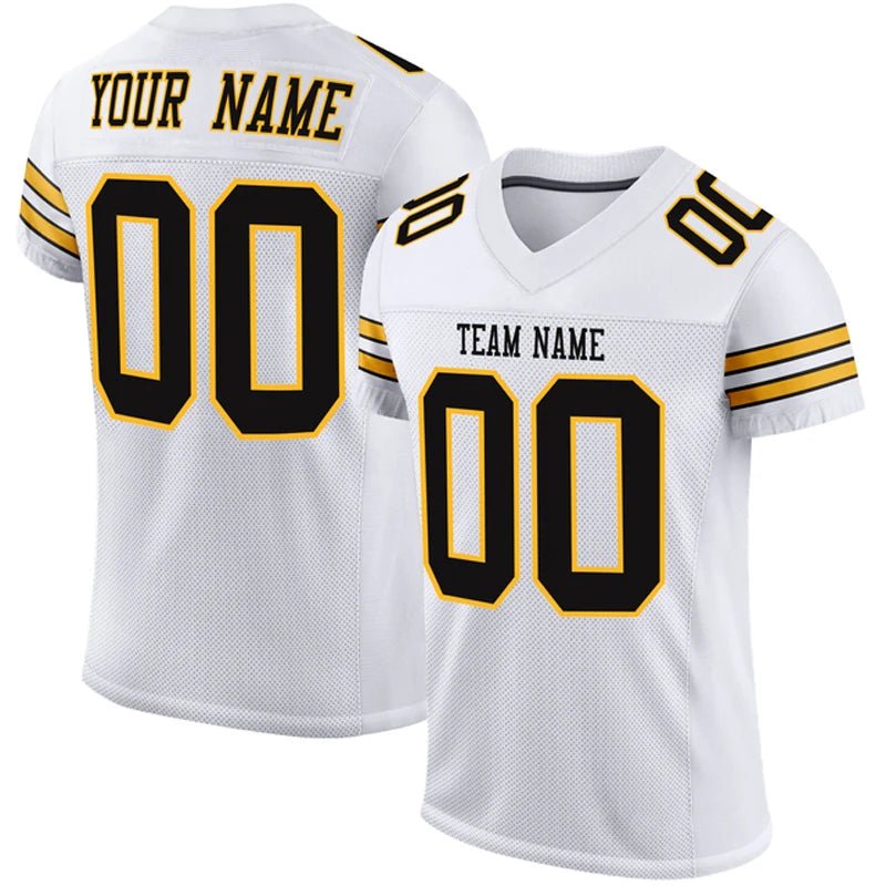 White Series Custom Football Jersey – Personalised Sewn Team Shirt - lily supply