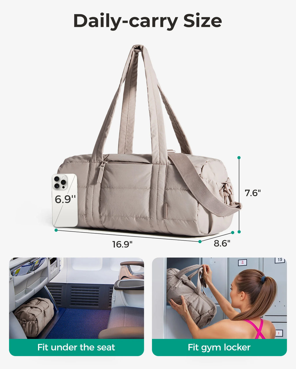 BAGSMART Travel Bag for Women Sport Gym Bag with Wet Pocket Large Capacity Weekend Trip Overnight Bag Travel Essentials