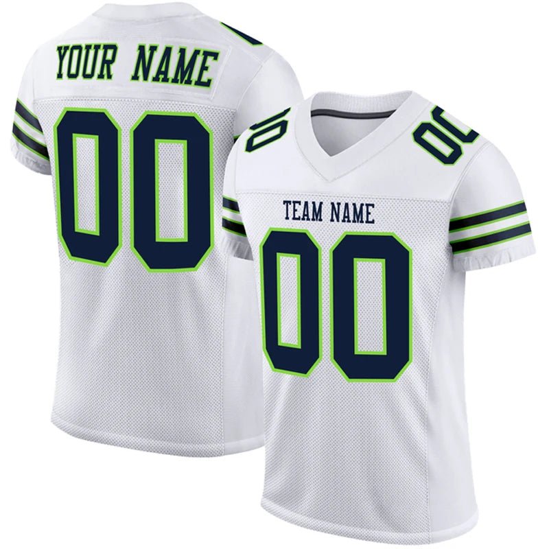 White Series Custom Football Jersey – Personalised Team Shirt - lily supply