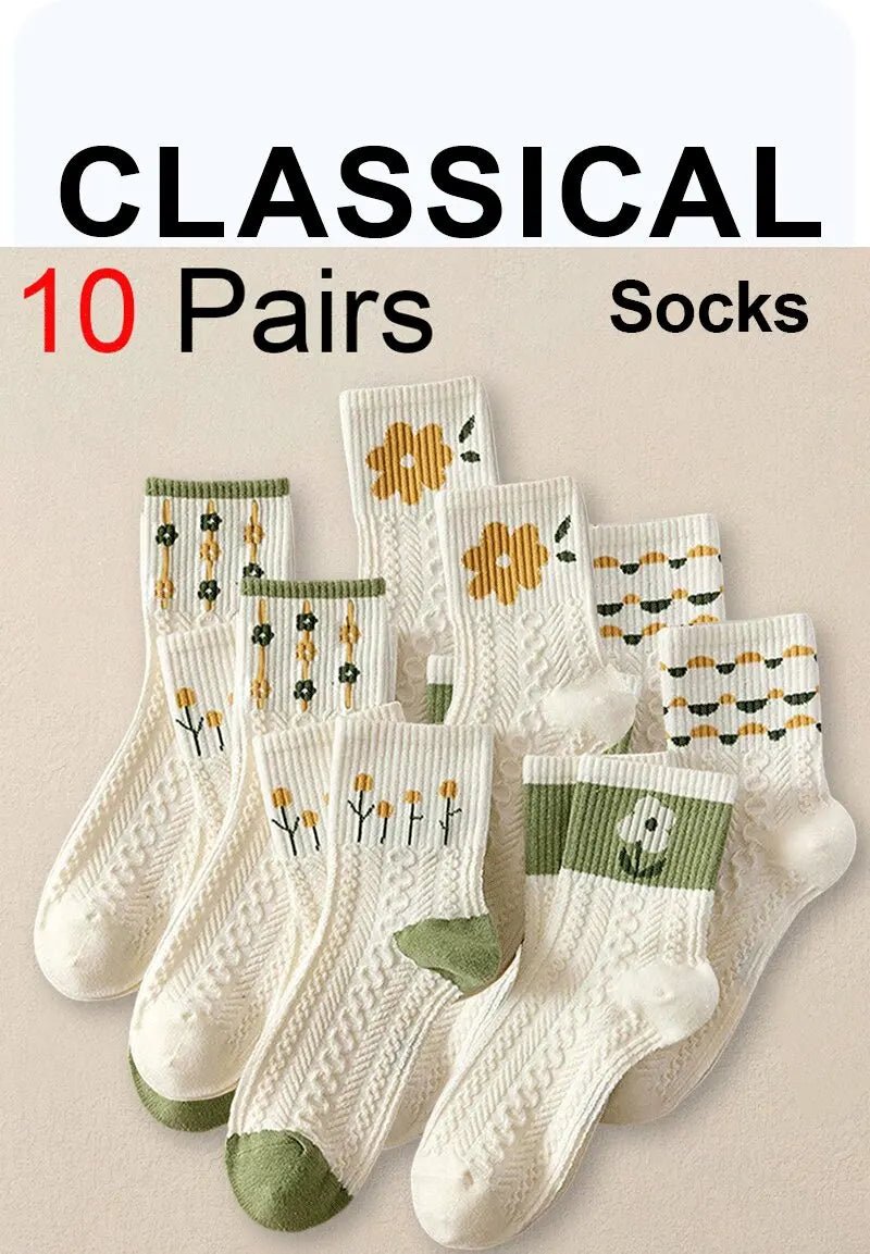 Women's Cartoon Print Mid - Length Socks – Fun Casual Socks - lily supply