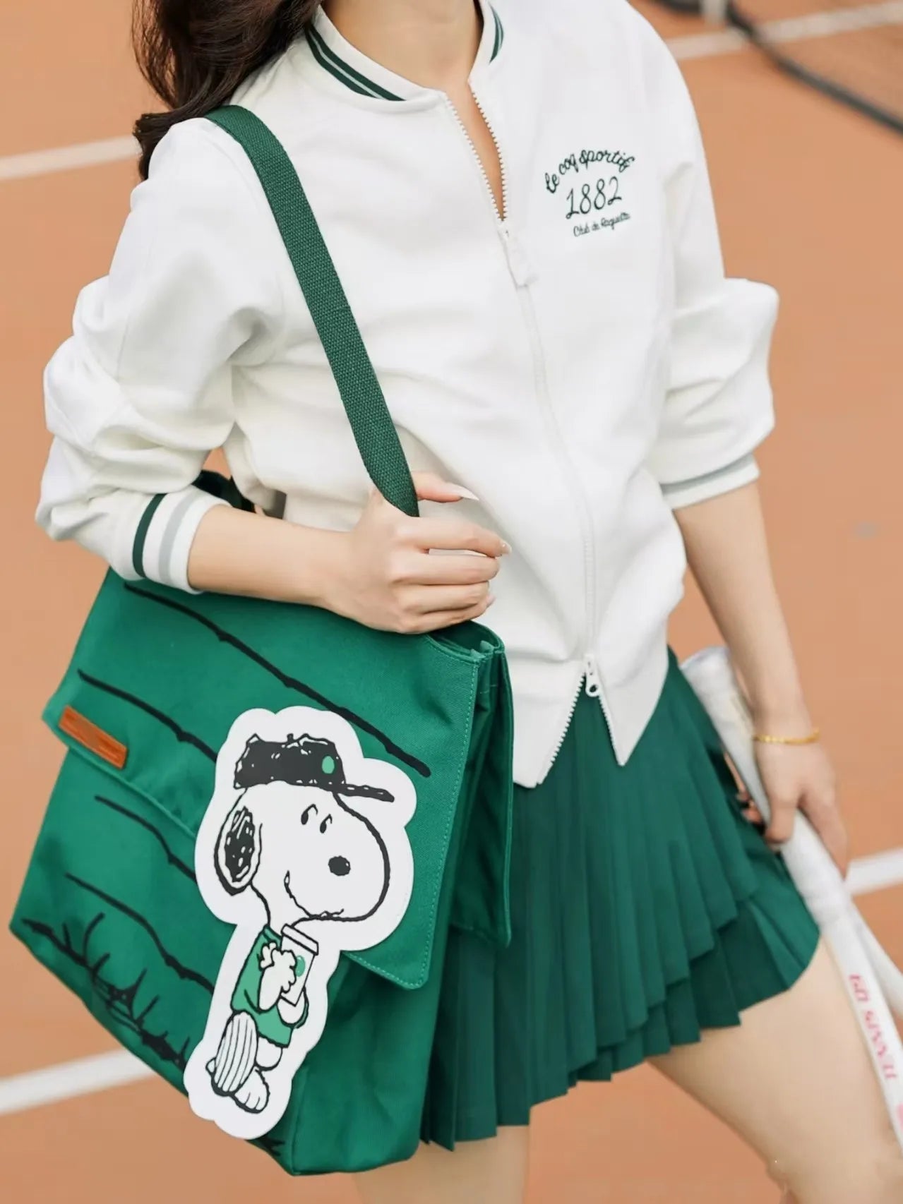 Snoopy Canvas Tote Shoulder Bag - Large Capacity Casual Girls Travel Bag