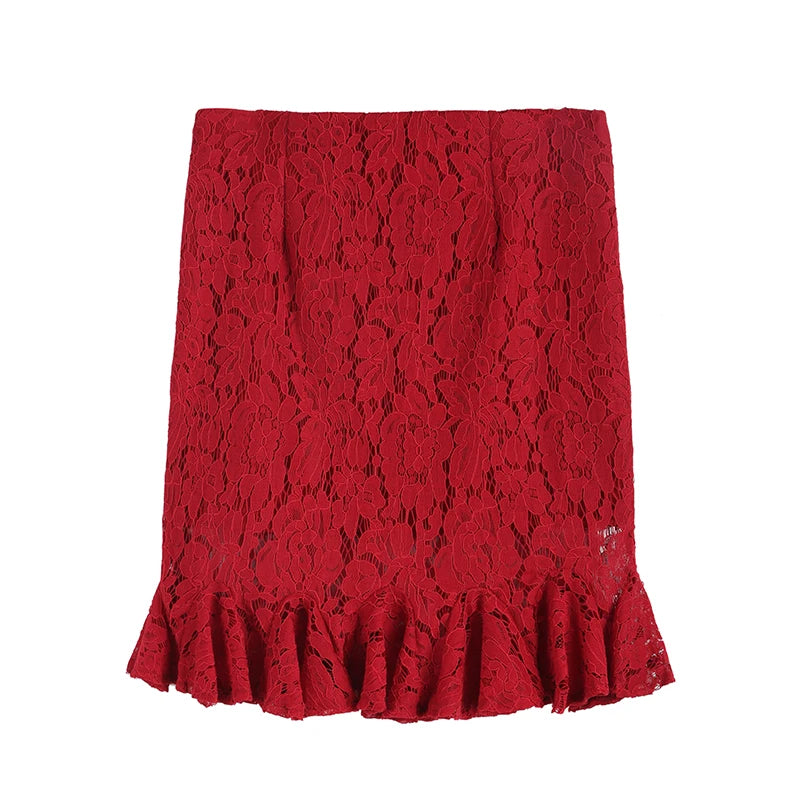 Office Lace Pencil Skirt