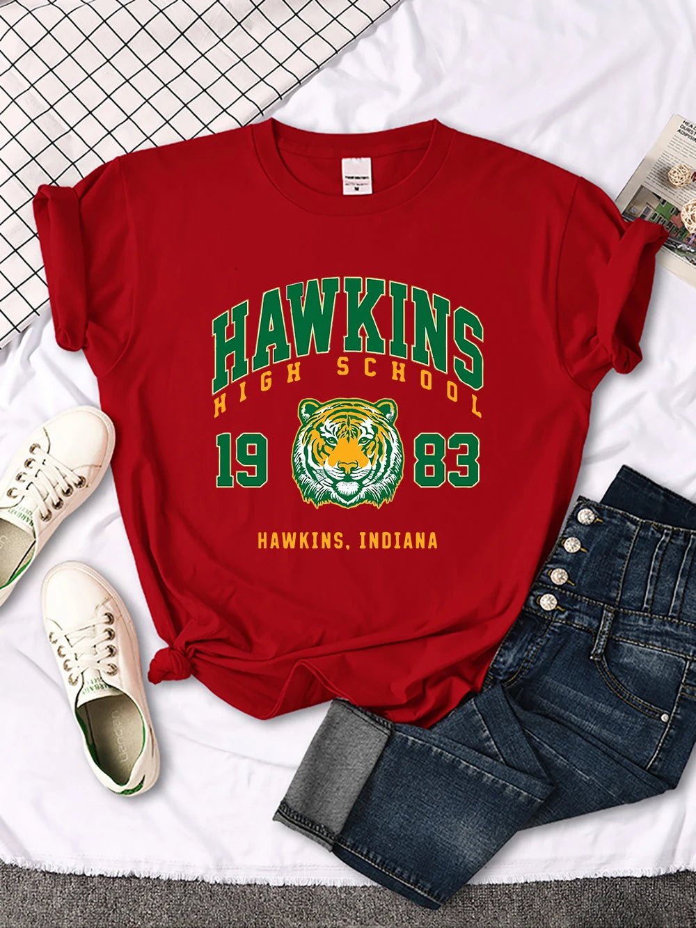Retro High School 1983 Printed Women's T-Shirt | Harajuku Streetwear Crewneck Tee - Women's Clothing - lily supply