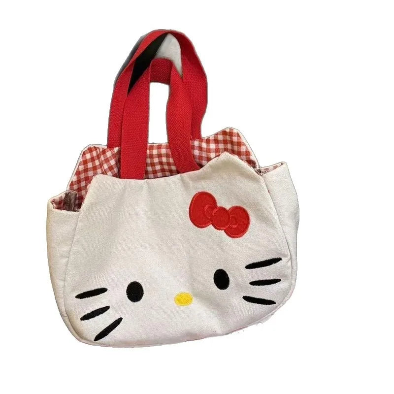 Cute Cartoon Canvas Tote Bag - Large Capacity Women Daily Commute Shoulder Bag