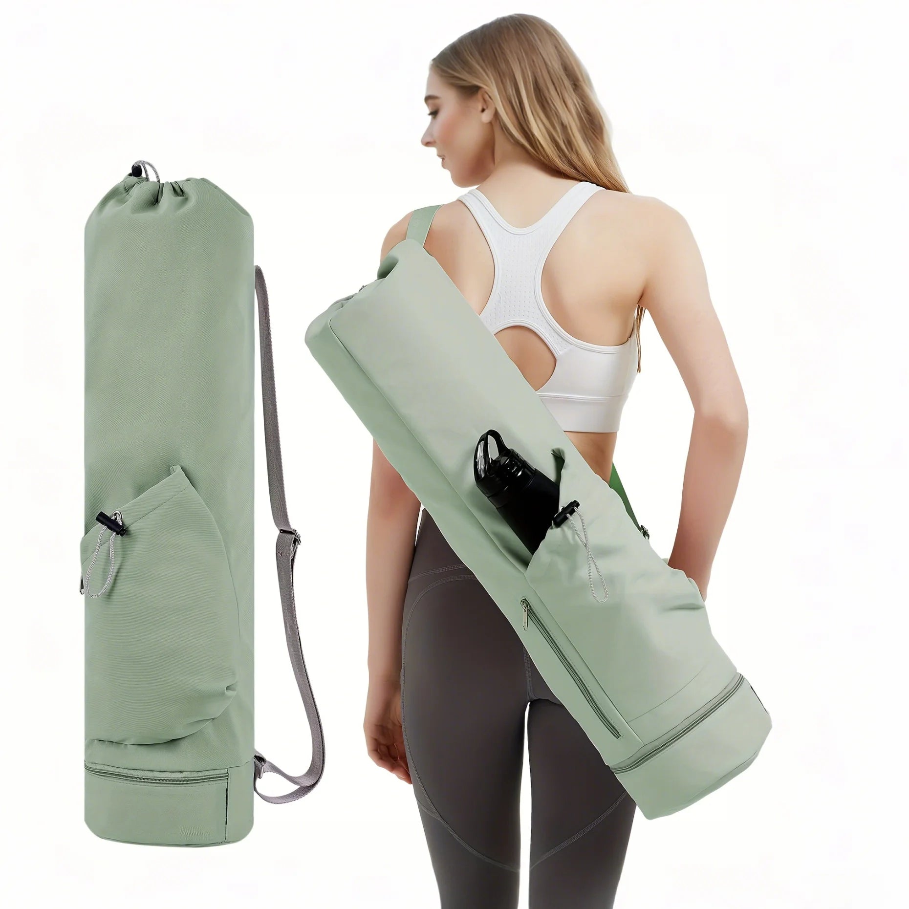 Yoga Mat Bag - Large Waterproof Tote Carrier with Adjustable Strap
