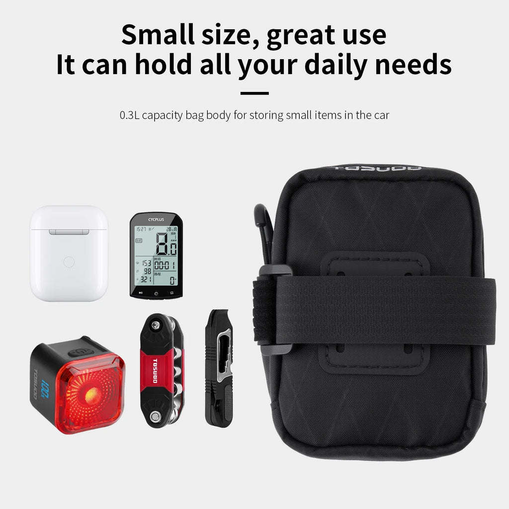 Mini Lightweight Cycling Tail Bag - Portable Bike Saddle Storage Tool Bag