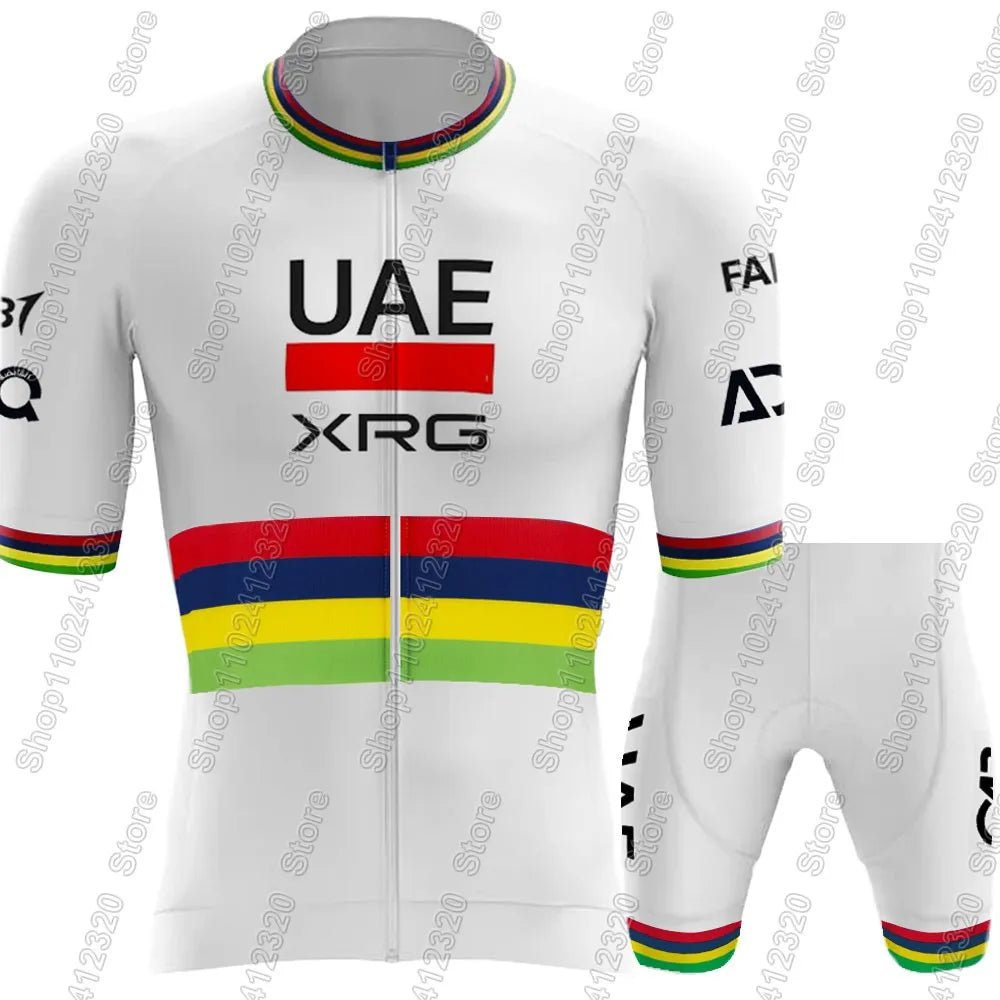 UAE Cycling Team 2026 Tadej Pogacar Jersey Set Men France Tour Clothing Road Bike Shirts Suit Bicycle Bib Shorts MTB Maillot - lily supply