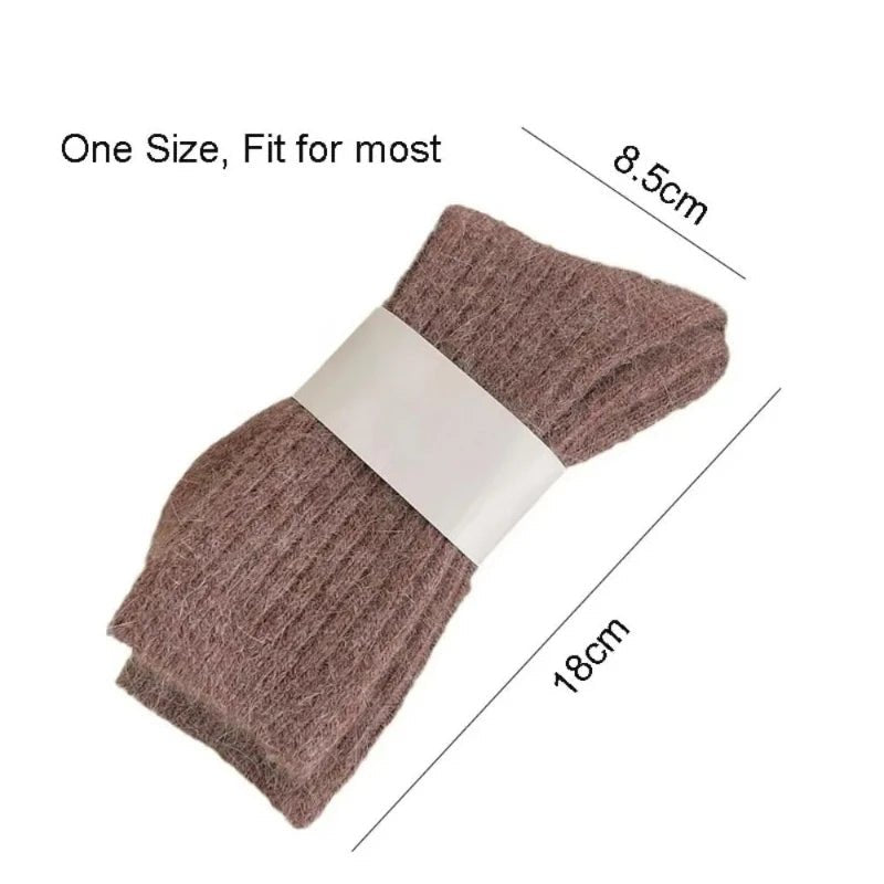 Women's Cashmere Wool Thermal Long Socks - Harajuku Style Winter Warm Sox - lily supply