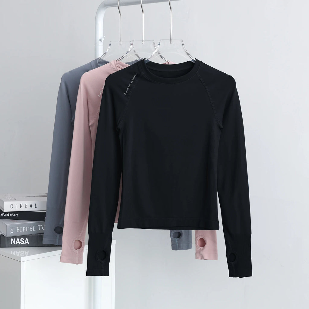 Women's Outdoor Sports Shirt Yoga Wear Fitness T-Shirt Running Workout Tops T-shirt Female Sportswear Exercise Gym Clothing - lily supply