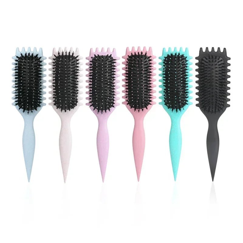 Salon Curly Hair Styling Brush - Combing & Shaping for Men & Women - lily supply